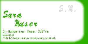 sara muser business card